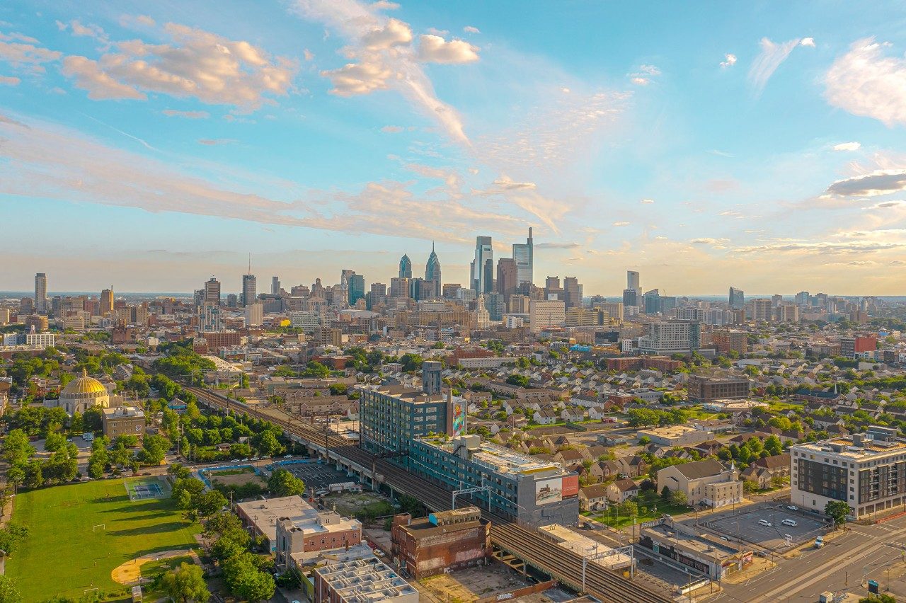 Philadelphia, Pennsylvania Skyline View As Seen From Girard Ave