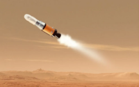 Mars Sample Return rocket launching from Mars